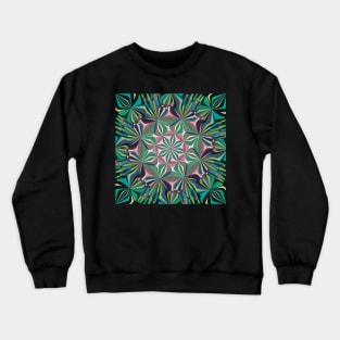 Lavender, Teal, Black and Blue Mandala Crewneck Sweatshirt